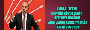 Gürsel Tekin CHP’nin büyükşehir belediye başkan adaylarını açıklayacağı tarihi duyurdu