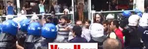 Bakan protestosuna polis müdahalesi:12 gözaltı