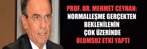 Prof. Dr. Mehmet Ceyhan: Normalleşme gerçekten beklenilenin çok üzerinde olumsuz etki yaptı