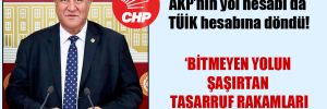 CHP’li Gürer: AKP’nin yol hesabı da TÜİK hesabına döndü!