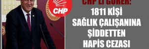 CHP’li Gürer: 1811 kişi sağlık çalışanına şiddetten hapis cezası aldı!