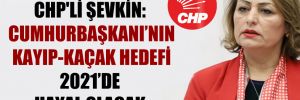 CHP’li Şevkin: Cumhurbaşkanı’nın kayıp-kaçak hedefi 2021’de hayal olacak