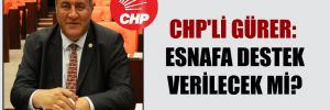 CHP’li Gürer: Esnafa destek verilecek mi?