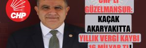 CHP’li Güzelmansur: Kaçak akaryakıtta yıllık vergi kaybı 16 milyar TL!