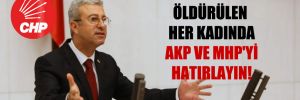 CHP’li Antmen: Öldürülen her kadında AKP ve MHP’yi hatırlayın!