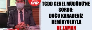 CHP’li Kaya, TCDD Genel Müdürü’ne sordu: Doğu Karadeniz demiryoluyla ne zaman buluşacak?