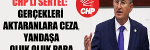 CHP’li Sertel: Gerçekleri aktaranlara ceza, yandaşa oluk oluk para