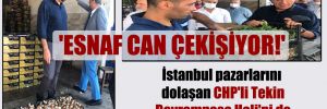 İstanbul pazarlarını dolaşan CHP’li Tekin Bayrampaşa Hali’ni de ziyaret etti! ‘Esnaf can çekişiyor!’