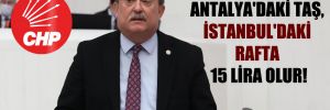 CHP’li Özer: Antalya’daki taş, İstanbul’daki rafta 15 Lira olur!