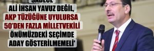 ‘Sadece Ali İhsan Yavuz değil, AKP tüzüğüne uyulursa 50’den fazla milletvekili önümüzdeki seçimde aday gösterilmemeli’
