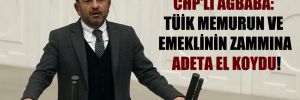 CHP’li Ağbaba: TÜİK memurun ve emeklinin zammına adeta el koydu!