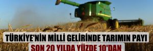 Türkiye’nin milli gelirinde tarımın payı son 20 yılda yüzde 10’dan yüzde 6,2’ye düştü! 