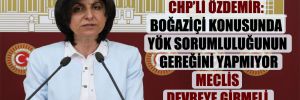 CHP’li Özdemir: Boğaziçi konusunda YÖK sorumluluğunun gereğini yapmıyor Meclis devreye girmeli