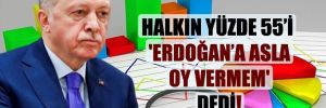 Halkın yüzde 55’i ‘Erdoğan’a asla oy vermem’ dedi!