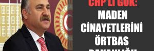 CHP’li Gök: Maden cinayetlerini örtbas bakanlığı!