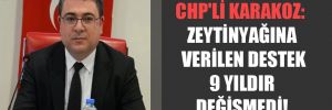 CHP’li Karakoz: Zeytinyağına verilen destek 9 yıldır değişmedi! 