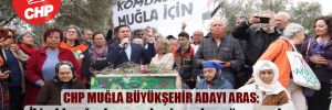 CHP Muğla büyükşehir adayı Aras: İki yıldır ağaçlara sarılan insanları görmeyenler seçimlerden hemen önce çevre mücadelecisi kesildi