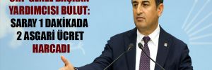 CHP Genel Başkan Yardımcısı Bulut: Saray 1 dakikada 2 asgari ücret harcadı