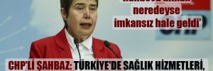 CHP’li Şahbaz: Türkiye’de sağlık hizmetleri, ticari bir meta haline getirildi! 
