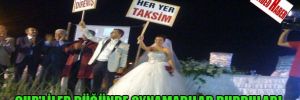 Düğünde Gezi Parkı direnişi desteği