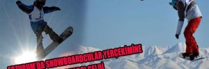 Erzurum'da snowboardcular yerçekimine meydan okudu