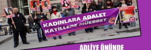 Adliye önünde kadın cinayetleri protestosu