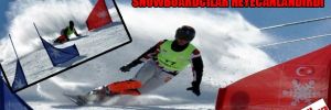 Erzurum'da snowboardcılar heyecanlandırdı