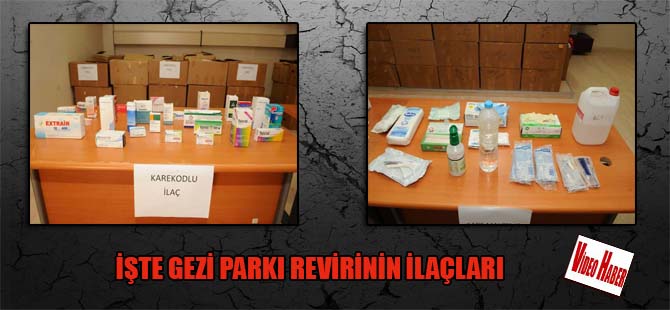 İşte Gezi Parkı revirinin ilaçları