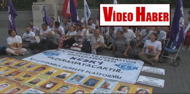 Kesk’li tutuklu aileleri oturma eylemi yaptı