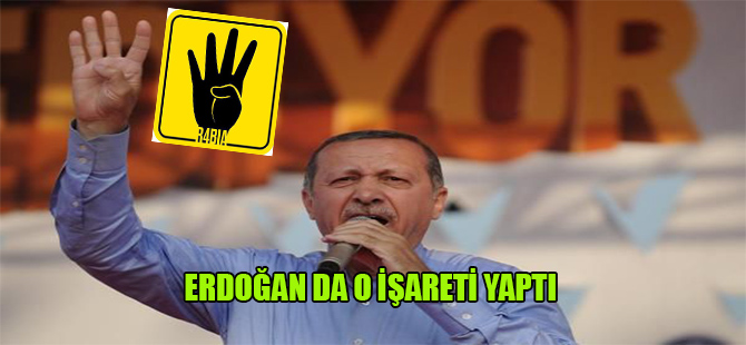 Erdoğan da o işareti yaptı