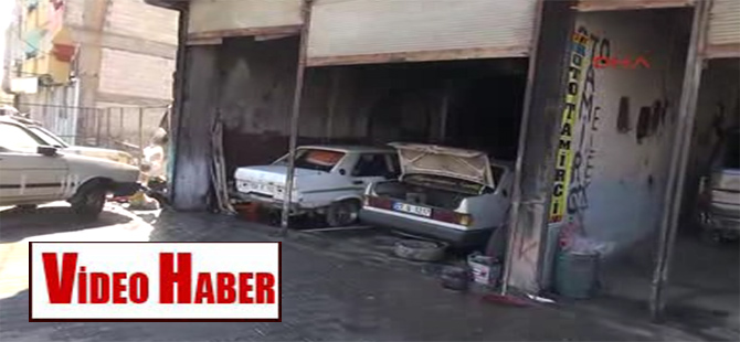 Gaziantep’te tamir atölyesinde yangın: 1 yaralı