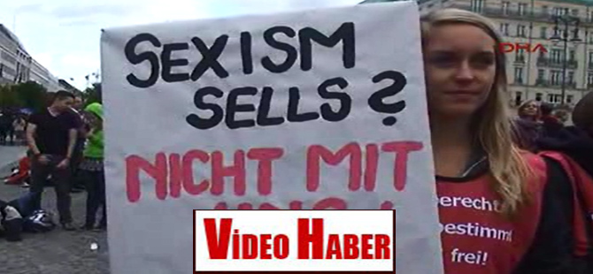 Berlin’de kadın bedeninin reklam amaçlı kullanımı protesto edildi
