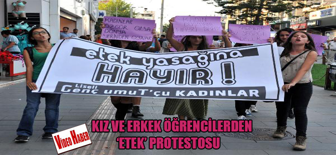 Kız ve erkek öğrencilerden ‘etek’ protestosu