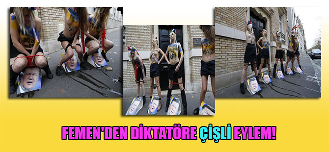 Femen’den diktatöre çişli eylem!