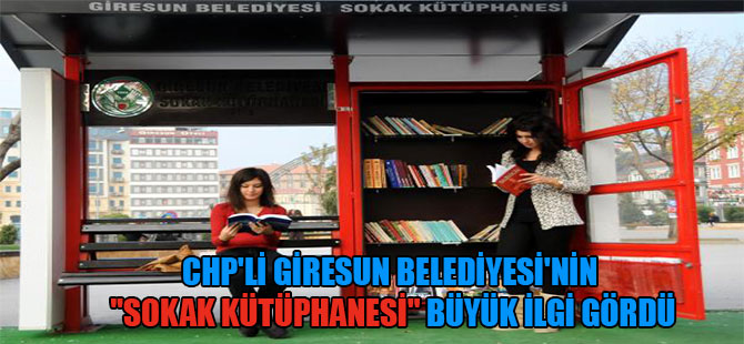 CHP’li Giresun Belediyesi’nin “sokak kütüphanesi” büyük ilgi gördü