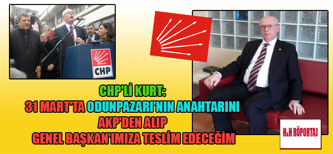CHP’li Kurt: 31 Mart’ta Odunpazarı’nın anahtarını AKP’den alıp Genel Başkan’ımıza teslim edeceğim