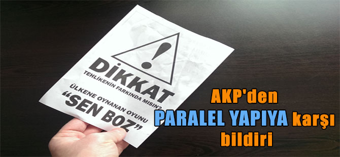 AKP’den paralel yapıya karşı bildiri