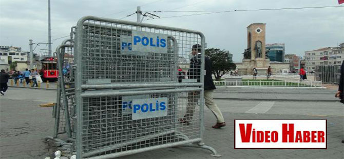 Taksim’e polis bariyerleri getirildi