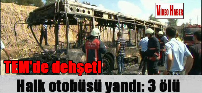 TEM’de dehşet! Halk otobüsü yandı: 3 ölü