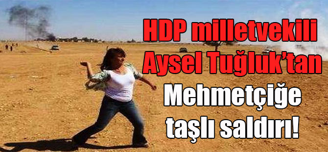 HDP milletvekili Aysel Tuğluk’tan Mehmetçiğe taşlı saldırı!