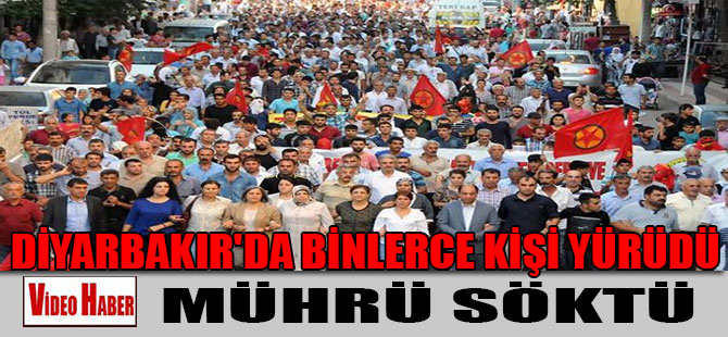 Diyarbakır’da binlerce kişi yürüdü mührü söktü