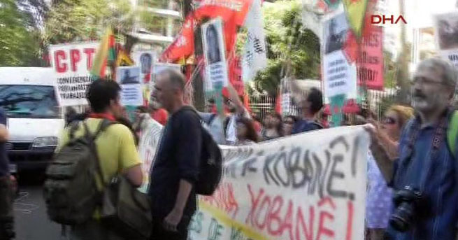 Buenos Aires’te Kobani eylemi