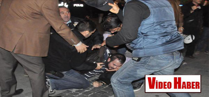 Çanakkale’de Kobani protestosunda arbede
