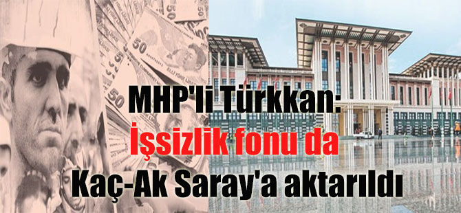MHP’li Türkkan: İşsizlik fonu da Kaç-Ak Saray’a aktarıldı