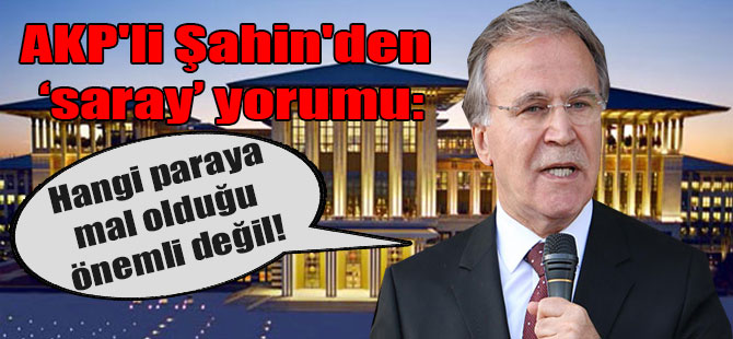 AKP’li Şahin’den saray yorumu: Hangi paraya mal olduğu önemli değil