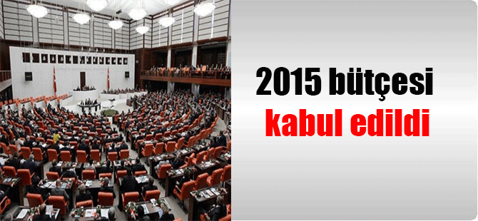 2015 bütçesi kabul edildi