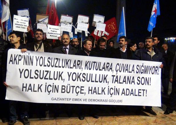 Gaziantep’te ’17 Aralık’ protestosu