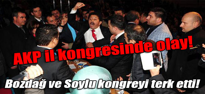 AKP il kongresinde olay! Bozdağ ve Soylu kongreyi terk etti!