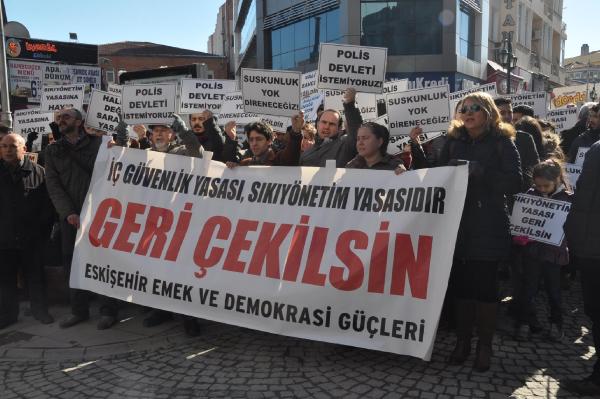 Eskişehir’de ‘İç Güvenlik Yasa Tasarısı’ protestosu