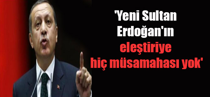 ‘Yeni Sultan Erdoğan’ın eleştiriye hiç müsamahası yok’